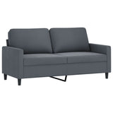 2-Seater Sofa Dark Gray 55.1" Velvet