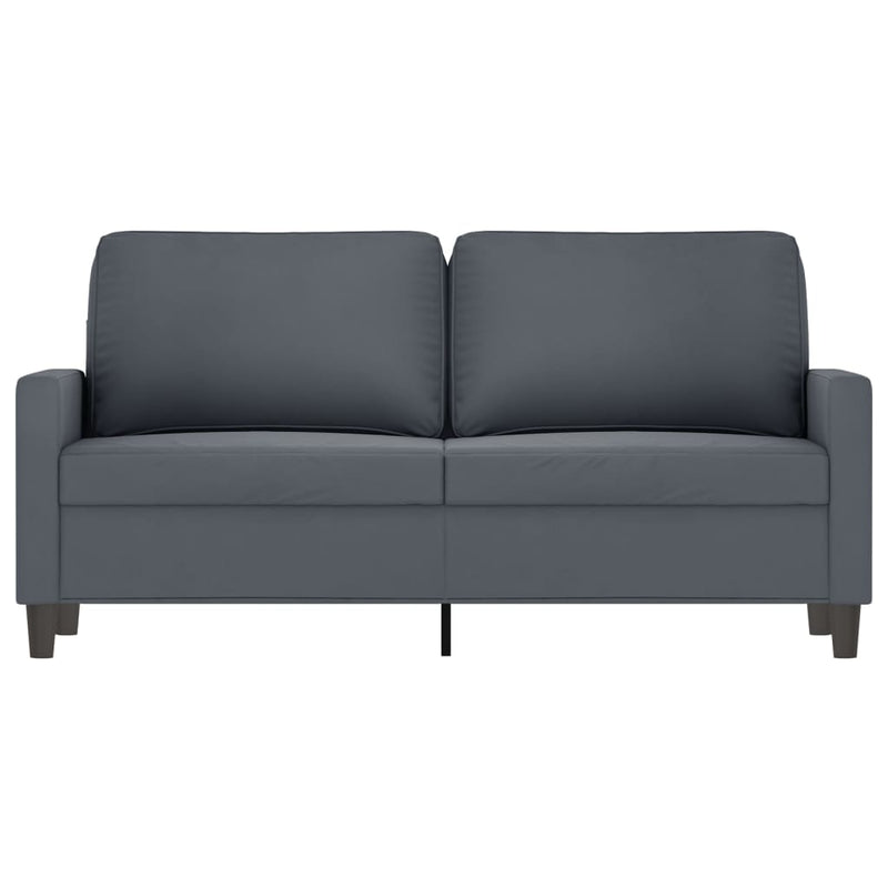 2-Seater Sofa Dark Gray 55.1" Velvet