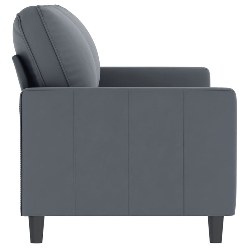 2-Seater Sofa Dark Gray 55.1" Velvet