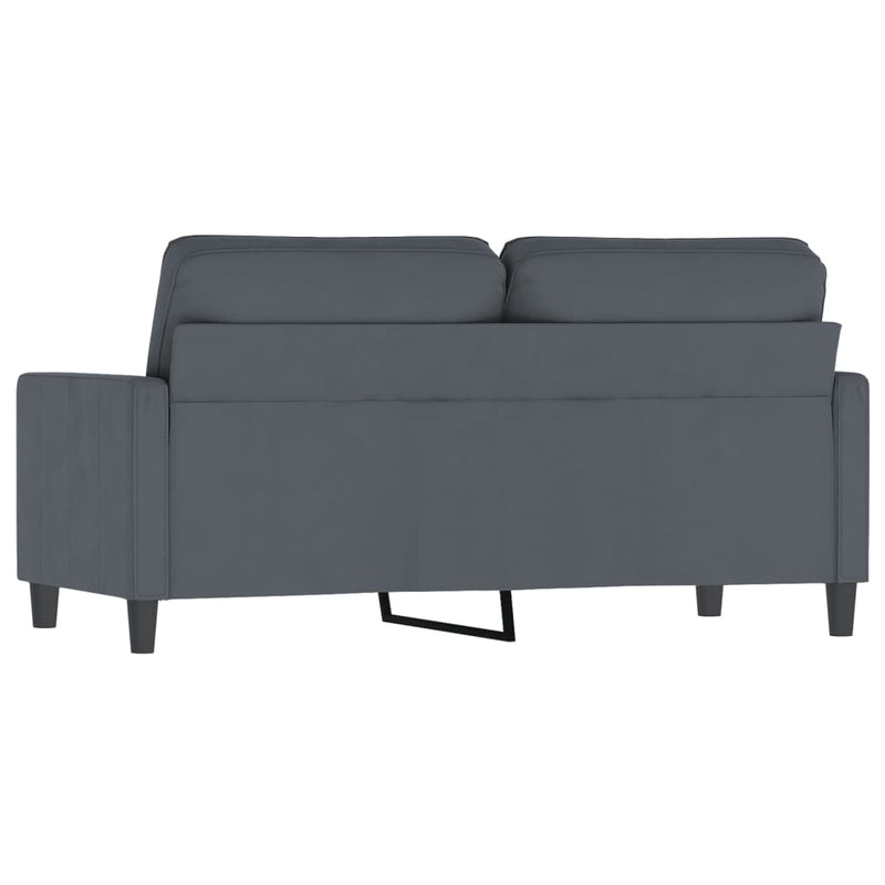 2-Seater Sofa Dark Gray 55.1" Velvet