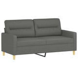 2-Seater Sofa Dark Gray 55.1" Fabric