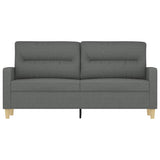 2-Seater Sofa Dark Gray 55.1" Fabric