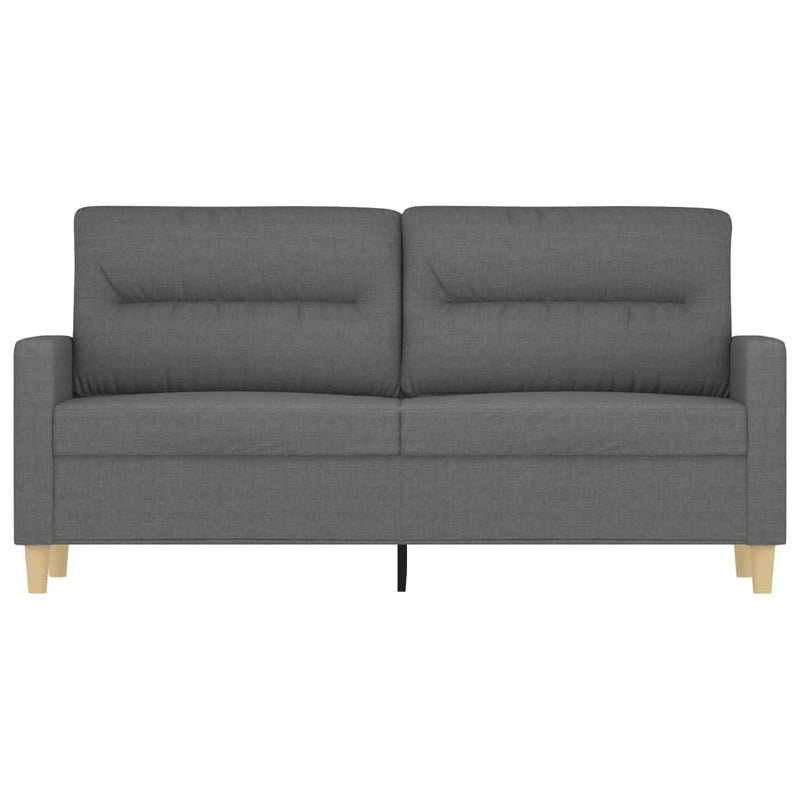 2-Seater Sofa Dark Gray 55.1" Fabric