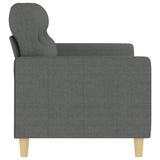 2-Seater Sofa Dark Gray 55.1" Fabric