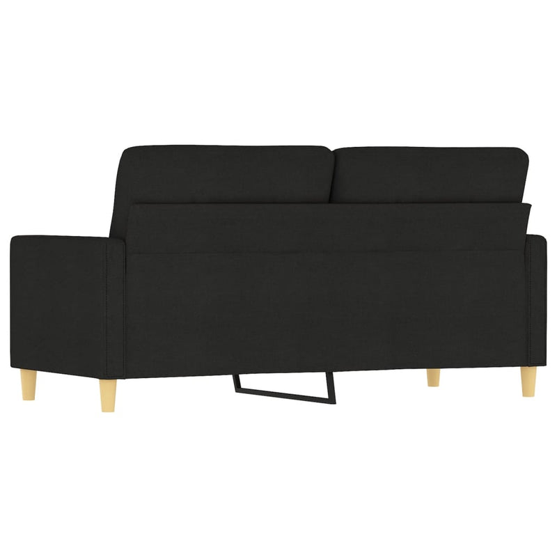 2-Seater Sofa Black 55.1" Fabric