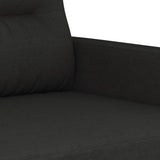 2-Seater Sofa Black 55.1" Fabric