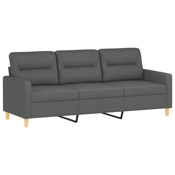 3-Seater Sofa Dark Gray 70.9" Fabric