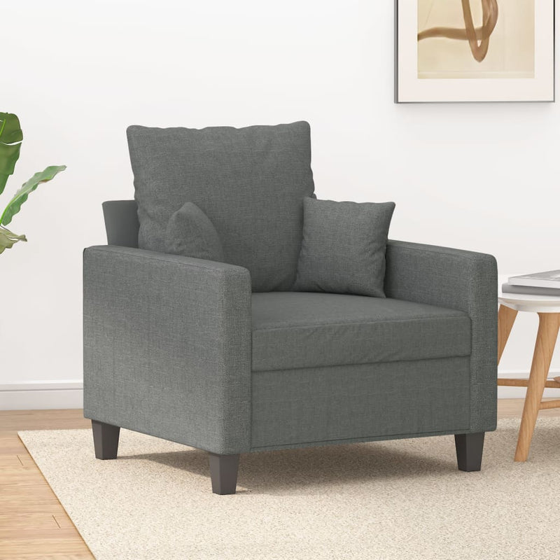 Sofa Chair Dark Gray 23.6" Fabric