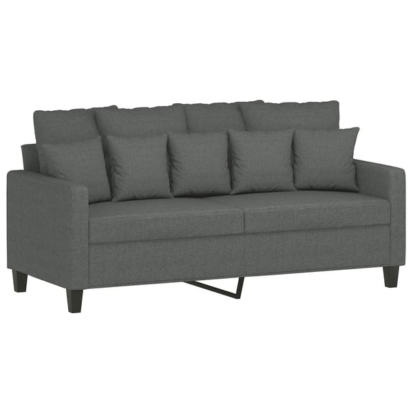 2-Seater Sofa Dark Gray 55.1" Fabric