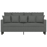 2-Seater Sofa Dark Gray 55.1" Fabric