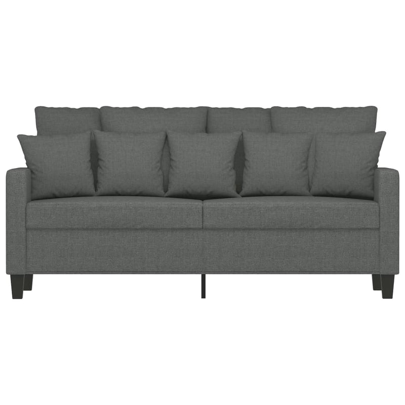 2-Seater Sofa Dark Gray 55.1" Fabric