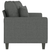 2-Seater Sofa Dark Gray 55.1" Fabric