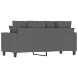 2-Seater Sofa Dark Gray 55.1" Fabric