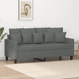 2-Seater Sofa Dark Gray 55.1" Fabric