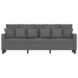 3-Seater Sofa Dark Gray 70.9" Fabric