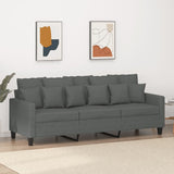 3-Seater Sofa Dark Gray 70.9" Fabric