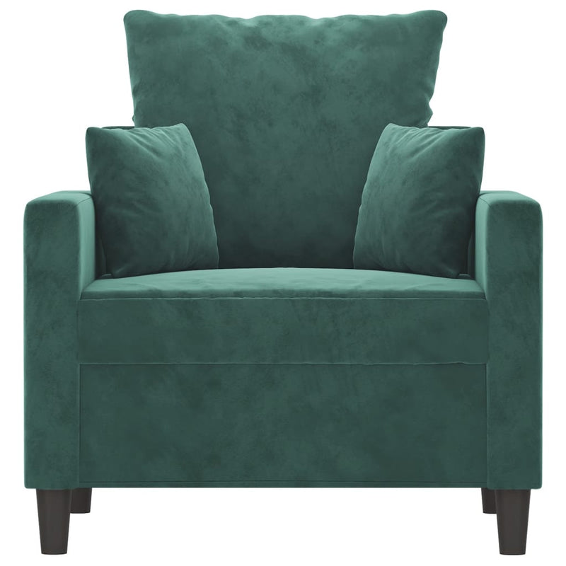 Sofa Chair Dark Green 23.6" Velvet