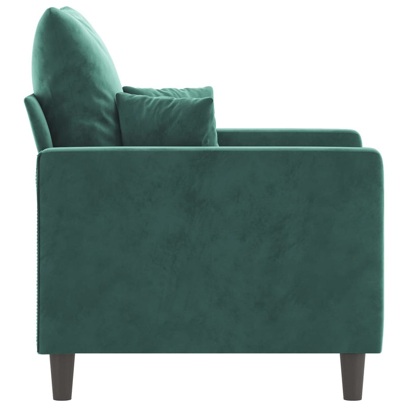 Sofa Chair Dark Green 23.6" Velvet