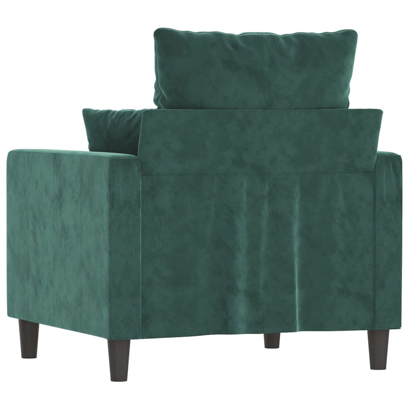 Sofa Chair Dark Green 23.6" Velvet