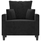 Sofa Chair Black 23.6" Velvet