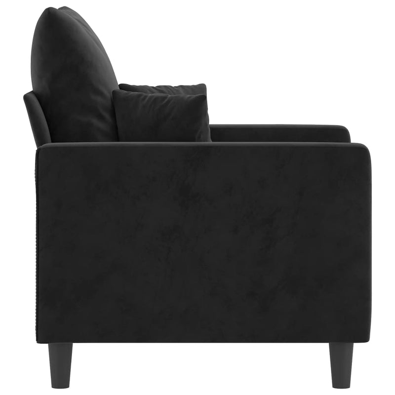 Sofa Chair Black 23.6" Velvet