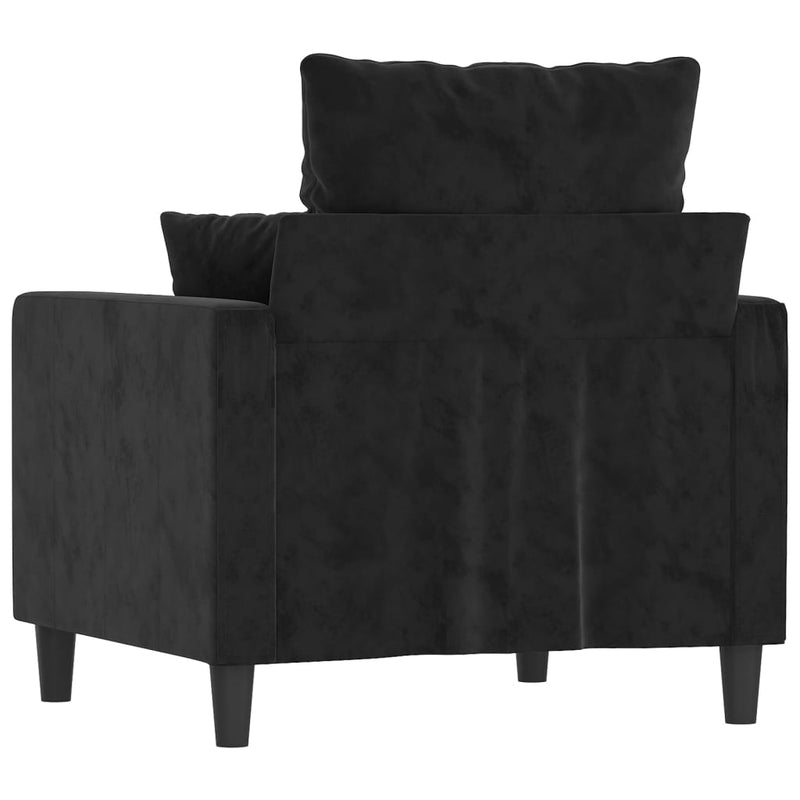 Sofa Chair Black 23.6" Velvet