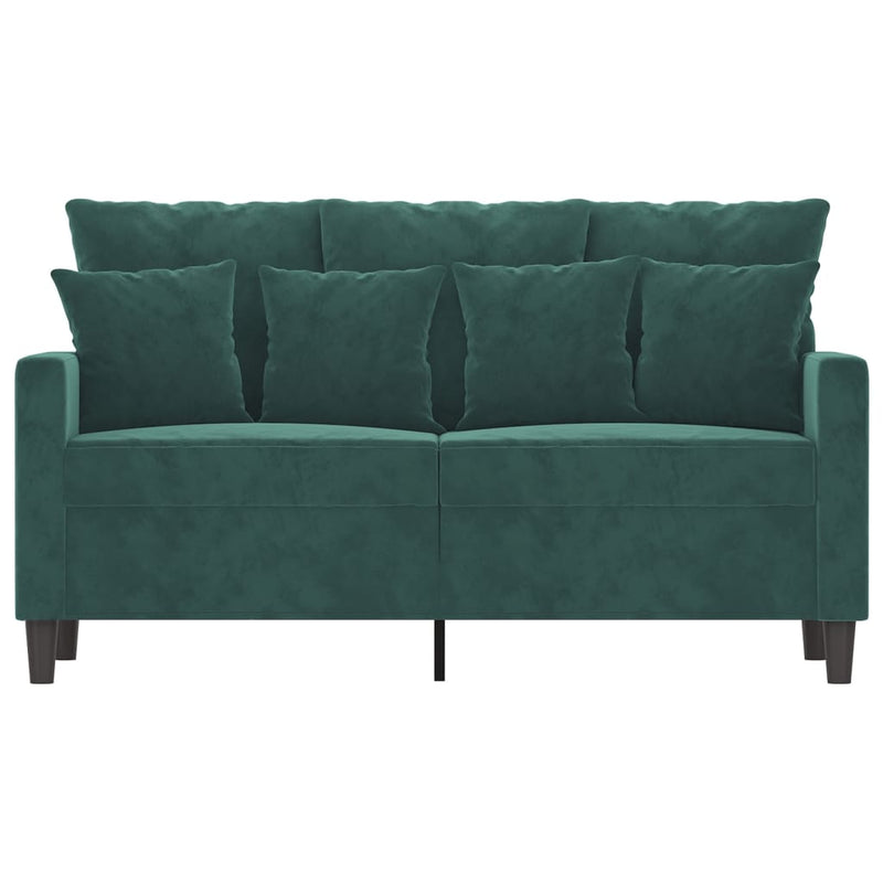 2-Seater Sofa Dark Green 47.2" Velvet