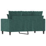 2-Seater Sofa Dark Green 47.2" Velvet