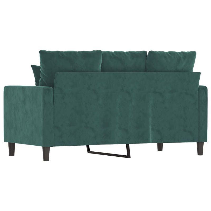 2-Seater Sofa Dark Green 47.2" Velvet