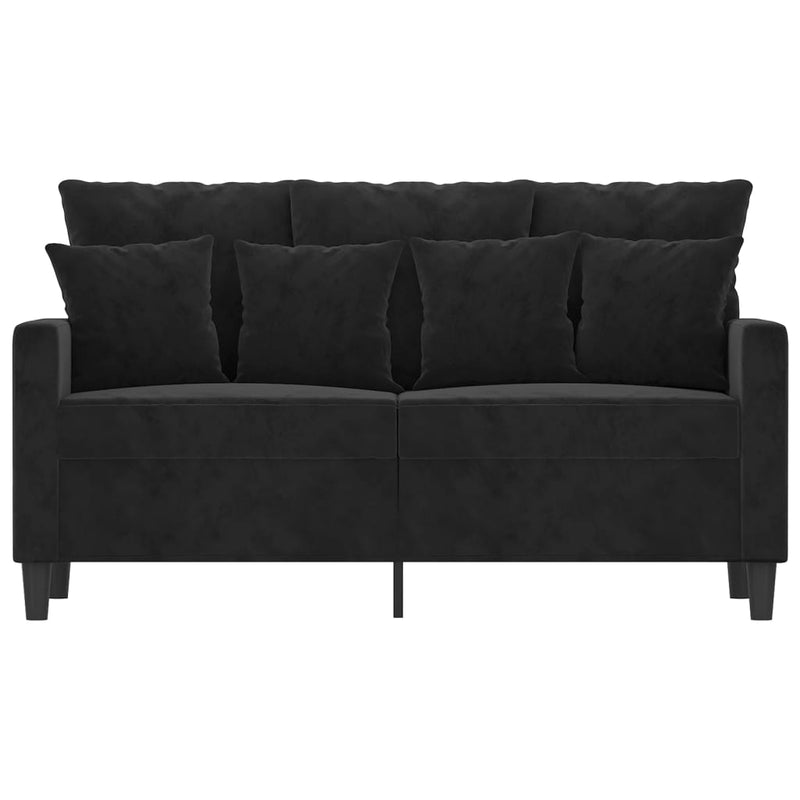 2-Seater Sofa Black 47.2" Velvet