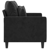 2-Seater Sofa Black 47.2" Velvet