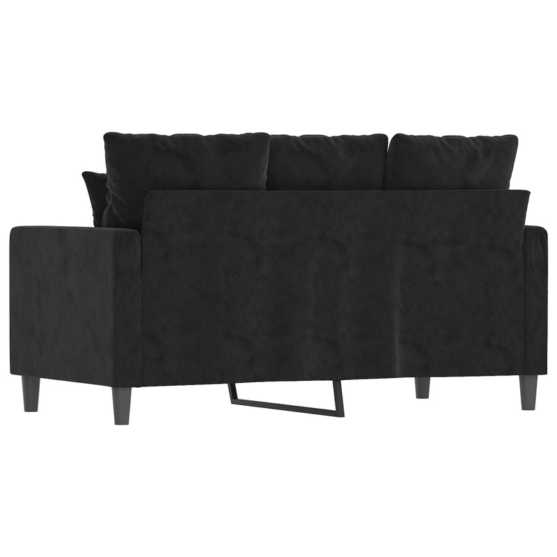 2-Seater Sofa Black 47.2" Velvet