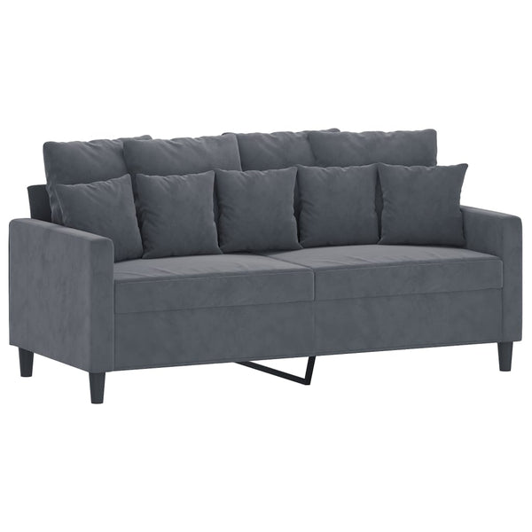 2-Seater Sofa Dark Gray 55.1" Velvet