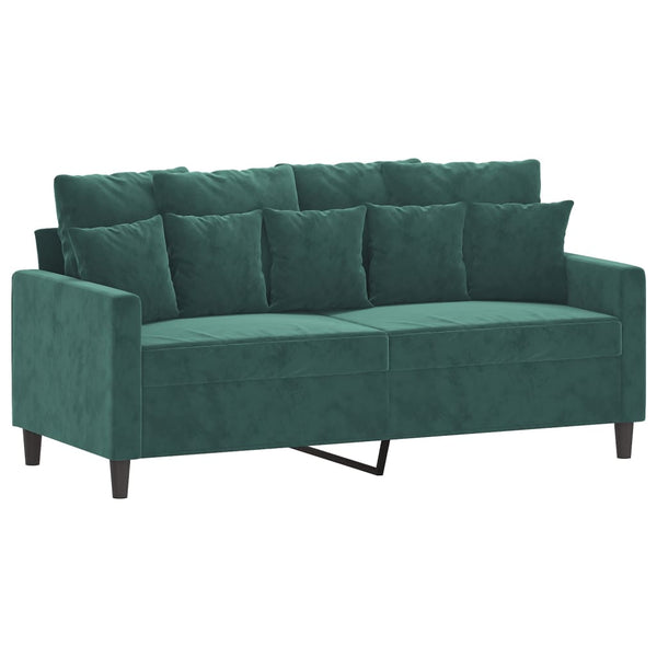 2-Seater Sofa Dark Green 55.1" Velvet