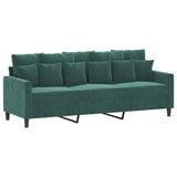 3-Seater Sofa Dark Green 70.9" Velvet