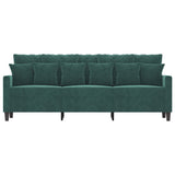 3-Seater Sofa Dark Green 70.9" Velvet