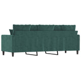 3-Seater Sofa Dark Green 70.9" Velvet