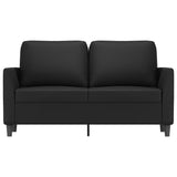 2-Seater Sofa Black 47.2" Faux Leather