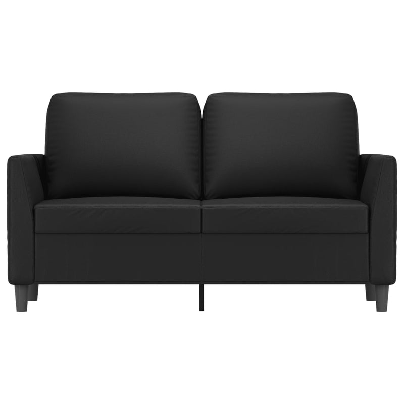 2-Seater Sofa Black 47.2" Faux Leather