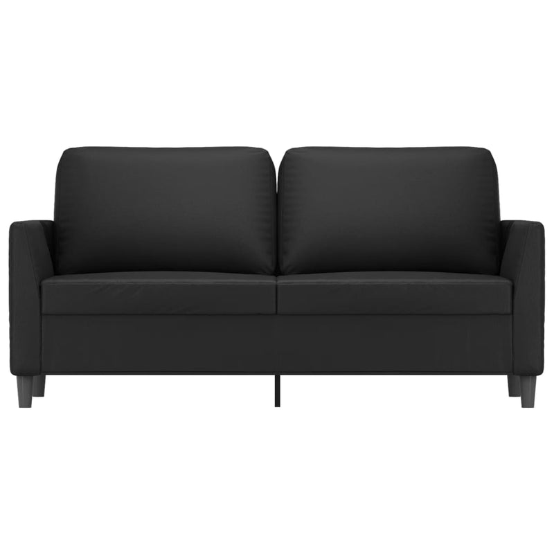 2-Seater Sofa Black 55.1" Faux Leather