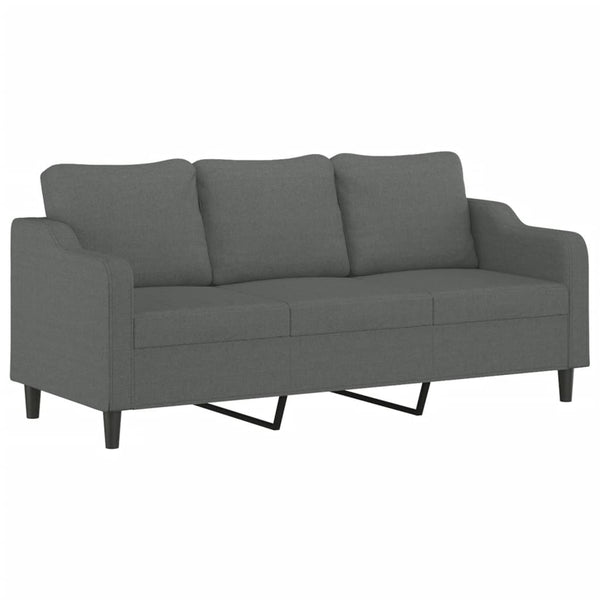 3-Seater Sofa Dark Gray 70.9" Fabric