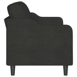 3-Seater Sofa Black 70.9" Fabric