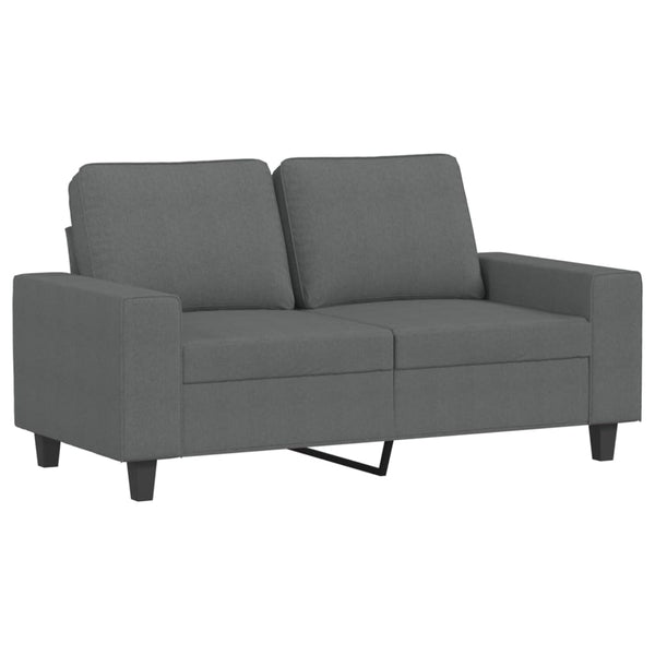 2-Seater Sofa Dark Gray 47.2" Fabric