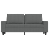 2-Seater Sofa Dark Gray 55.1" Fabric