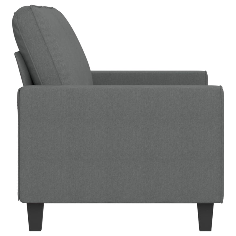 2-Seater Sofa Dark Gray 55.1" Fabric