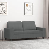 2-Seater Sofa Dark Gray 55.1" Fabric