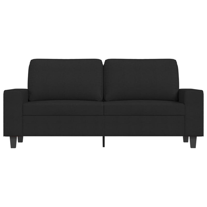 2-Seater Sofa Black 55.1" Fabric