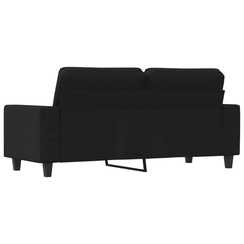 2-Seater Sofa Black 55.1" Fabric