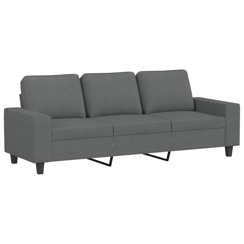 3-Seater Sofa Dark Gray 70.9" Fabric