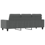 3-Seater Sofa Dark Gray 70.9" Fabric